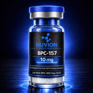 BPC-157 10mg research peptide vial — Nuvion Peptides Canada