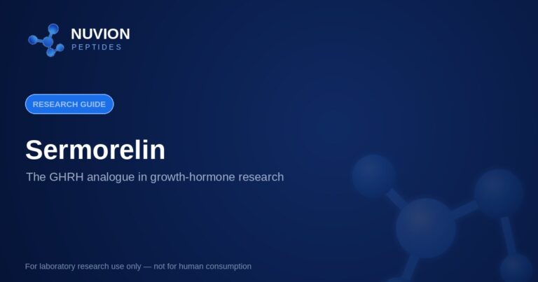 Sermorelin research guide — Nuvion Peptides